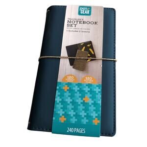 Pen+Gear Travelers Notebook Set Simulated Faux Leather 240 Pages NEW